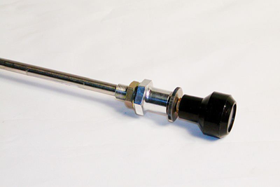 A820 Friction Lock Control featuring a long metallic rod with a black knob at one end, and a silver connector near the knob. The background is plain white, emphasizing the control's design and components.