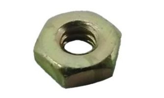 Image of an AN340 Coarse Thread Plain Hex Nut. The nut is metallic with a hexagonal shape and a threaded hole in the center.