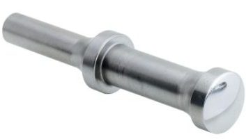 Image of a flush rivet tool, featuring a cylindrical metal body with a smooth, rounded head. The tool is designed for installing flush rivets, ensuring a level surface.