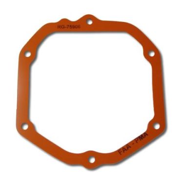 Lycoming Valve Cover Gasket is an orange, octagonal-shaped gasket with holes for mounting. It is designed to provide a seal for the valve cover, ensuring proper engine function and preventing leaks.