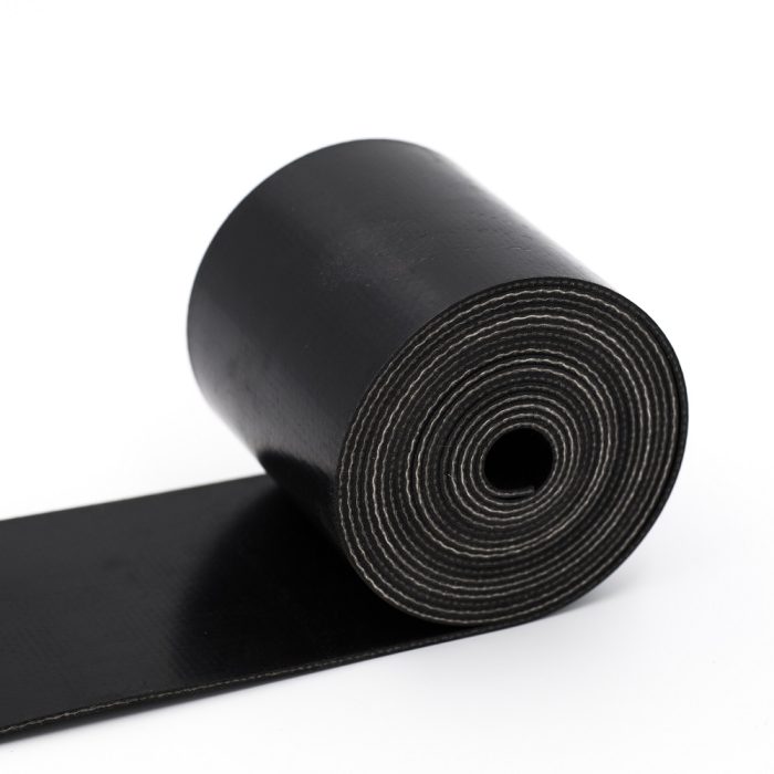 Roll of black baffle seal material, partially unrolled, displaying a smooth surface. The seal is designed for insulation and soundproofing applications.