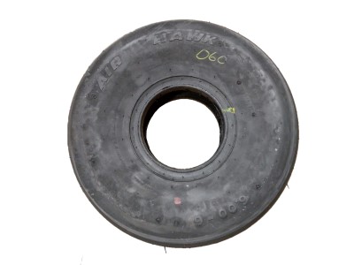 A black tire with "Airhawk" written on it, featuring a simple tread pattern. The tire is shown against a plain white background.