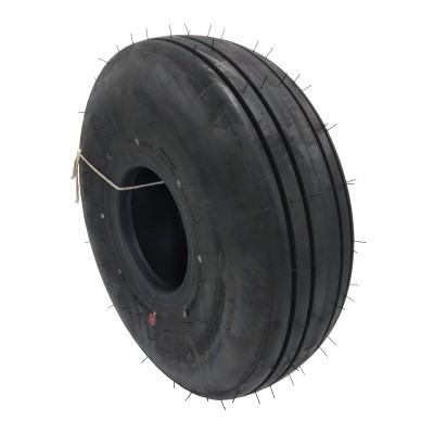 The image shows a black Condor Tire with three deep grooves and visible rubber spikes around its surface. The tire is positioned upright against a plain white background.