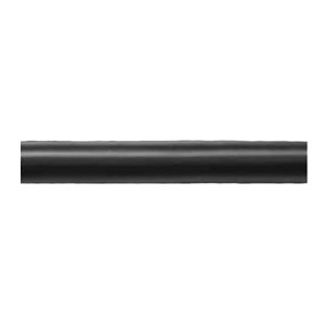 Black cylindrical Phenix Push On Hose against a white background.