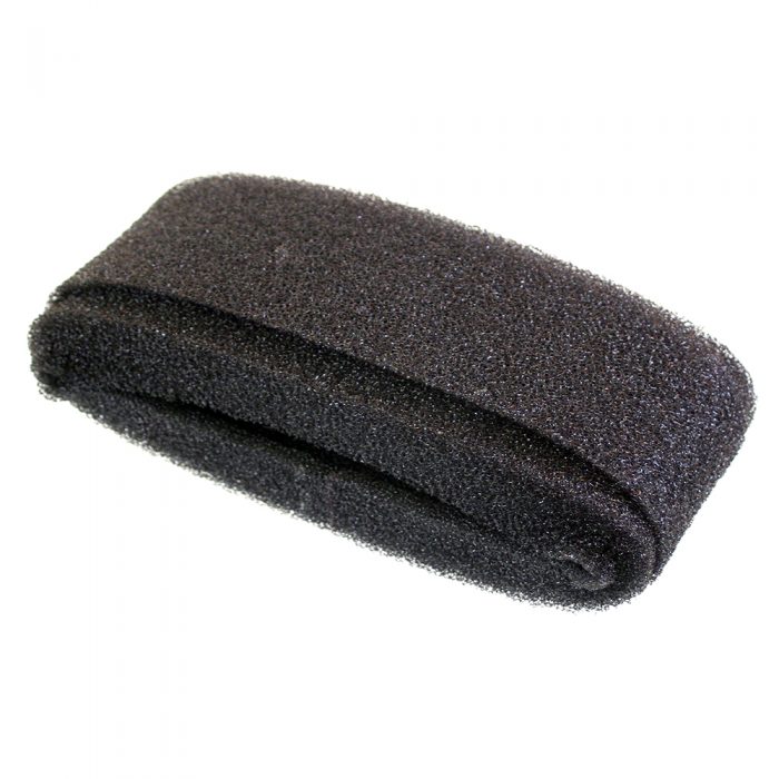 Black rectangular foam element labeled as the BA-10 Brackett Air Filter Element, designed for air filtration purposes.