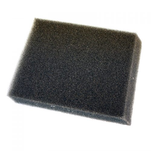 Rectangular, dark gray foam air filter element, labeled as "BA-6108 Brackett Air Filter Element," shown against a white background.