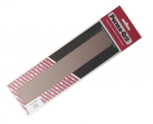 Perma-Grit Flat Files package showing a rectangular abrasive file with a red and white label.