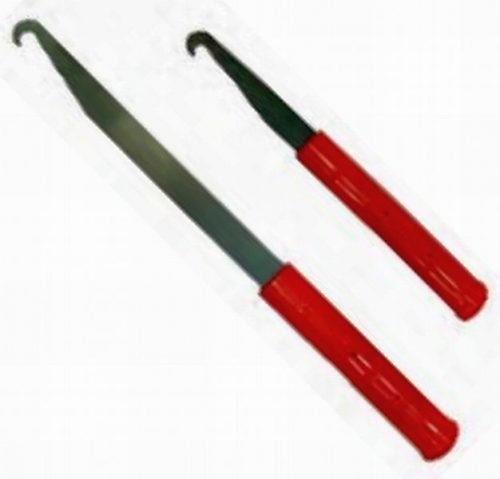 Two Chip Chaser tools, each 2.5 inches long, with red handles and metal hooks at the end, are displayed on a white background.