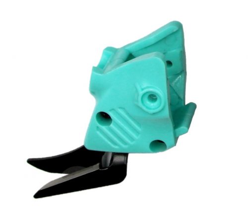 Replacement Blade for D-260, featuring a teal plastic housing and a black metal blade, designed for precision cutting.