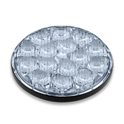 A round, transparent adapter mount cup with a textured surface, designed for the SUNBEACON II 3.75″. The cup features multiple raised sections, providing a structured appearance.